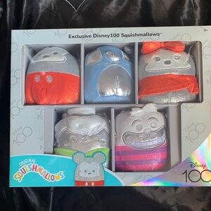 Exclusive Disney 100 Squishmallows Set Stitch Minnie, Mickey, Tinker, Cheshire